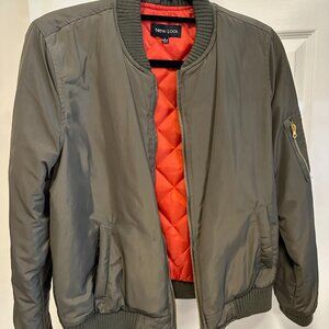 New Look Army Green Jacket With Orange Lining